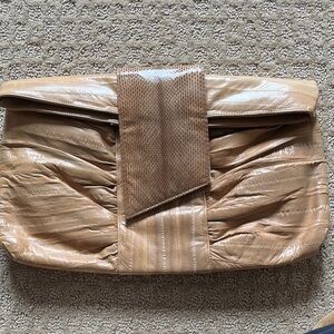 NEW Vintage Eel skin tan purse